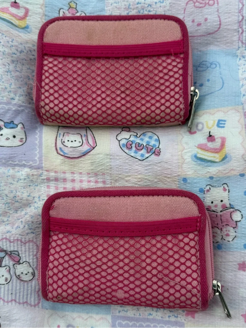VINTAGE Sanrio Hello Kitty Pink Aloha from Hawaii Wallet - Cute Travel Pouch